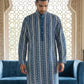 Cotton Blend Embroidered Kurta ( HOPKO 034Blue )
