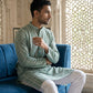 Cotton Blend Embroidered Kurta ( HOPKO 034Green )