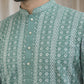 Cotton Blend Embroidered Kurta ( HOPKO 034Green )