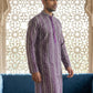 Cotton Blend Embroidered Kurta ( HOPKO 034Purple )