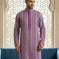 Cotton Blend Embroidered Kurta ( HOPKO 034Purple )