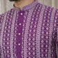 Cotton Blend Embroidered Kurta ( HOPKO 034Purple )