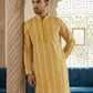Cotton Blend Embroidered Kurta ( HOPKO 034Yellow )