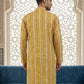 Cotton Blend Embroidered Kurta ( HOPKO 034Yellow )