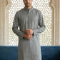 Foil Printed Cotton Blend Kurta ( HOPKO 035Grey )