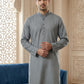 Foil Printed Cotton Blend Kurta ( HOPKO 035Grey )