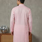 Foil Printed Cotton Blend Kurta ( HOPKO 035Pink )