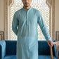 Foil Printed Cotton Blend Kurta ( HOPKO 035Sky )