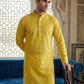Foil Printed Cotton Blend Kurta ( HOPKO 035Yellow )