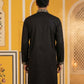 Men’s Silk Blend Embroidered Kurta ( HOPKO 036Black )
