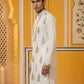 Men’s Silk Blend Embroidered Kurta ( HOPKO 036White )
