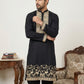 Men’s Designer Embroidered Kurta ( HOPKO 037Black )