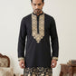 Men’s Designer Embroidered Kurta ( HOPKO 037Black )