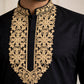 Men’s Designer Embroidered Kurta ( HOPKO 037Black )