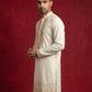 Men’s Designer Embroidered Kurta ( HOPKO 037White )