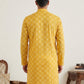 Men’s Printed Cotton Blend Kurta ( HOPKO 039Yellow )