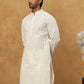 Men’s Ethnic Cotton Embroidered Kurta ( HOPKO 040White )