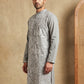 Embroidered Cotton Blend Kurta ( HOPKO 041Grey )