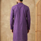 Embroidered Cotton Blend Kurta ( HOPKO 041Purple )