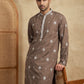 Men’s Ethnic Imported Japanese Embroidered Kurta ( HOPKO 042Brown )