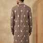 Men’s Ethnic Imported Japanese Embroidered Kurta ( HOPKO 042Brown )