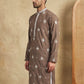 Men’s Ethnic Imported Japanese Embroidered Kurta ( HOPKO 042Brown )