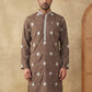 Men’s Ethnic Imported Japanese Embroidered Kurta ( HOPKO 042Brown )