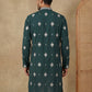 Men’s Ethnic Imported Japanese Embroidered Kurta ( HOPKO 042Teal )