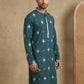 Men’s Ethnic Imported Japanese Embroidered Kurta ( HOPKO 042Teal )