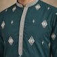 Men’s Ethnic Imported Japanese Embroidered Kurta ( HOPKO 042Teal )
