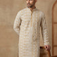 Embroidered Viscose Rayon Kurta ( HOPKO 043Beige )