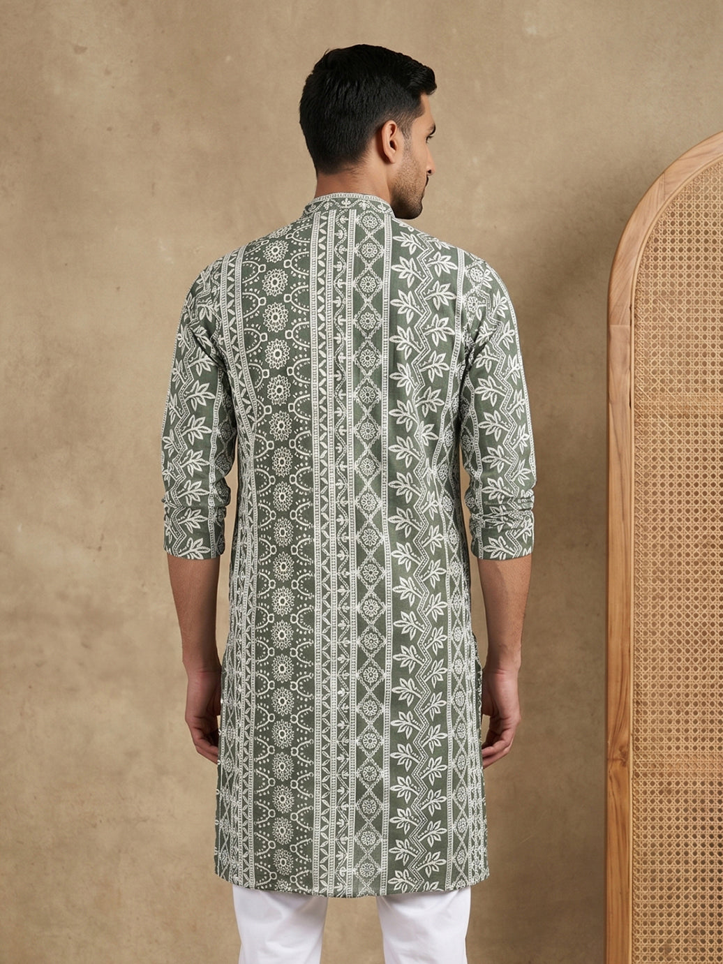Embroidered Viscose Rayon Kurta ( HOPKO 043Green )