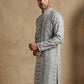 Embroidered Viscose Rayon Kurta ( HOPKO 043Grey )