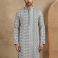 Embroidered Viscose Rayon Kurta ( HOPKO 043Grey )
