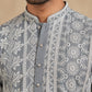 Embroidered Viscose Rayon Kurta ( HOPKO 043Grey )