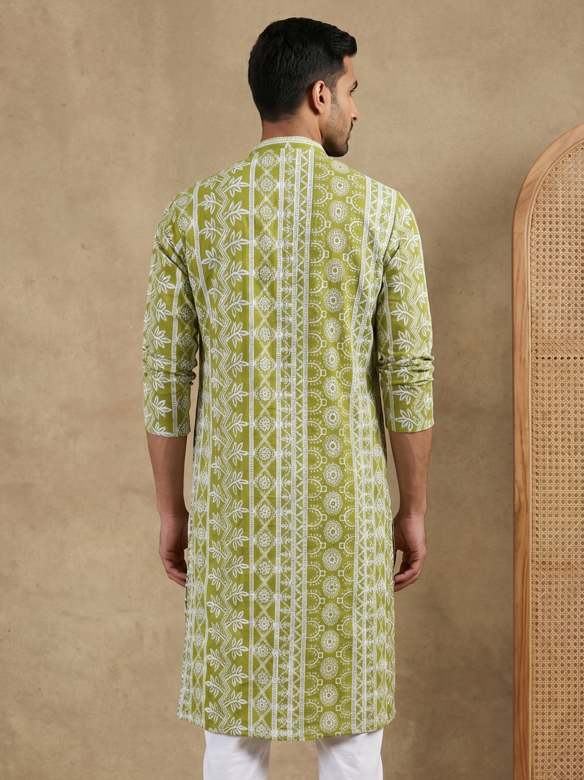 Embroidered Viscose Rayon Kurta ( HOPKO 043Pista )