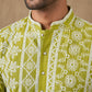 Embroidered Viscose Rayon Kurta ( HOPKO 043Pista )