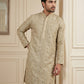 Men's Traditional Embroidered Kurta ( HOPKO 044Brown )