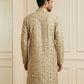 Men's Traditional Embroidered Kurta ( HOPKO 044Brown )