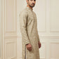 Men's Traditional Embroidered Kurta ( HOPKO 044Brown )