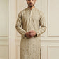 Men's Traditional Embroidered Kurta ( HOPKO 044Brown )
