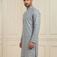 Men's Traditional Embroidered Kurta ( HOPKO 044Grey )