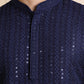 Embroidered & Sequinned Kurta ( HOPKO 159Navy )