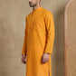 Men’s Cotton Blend Solid Kurta ( HOPKO 5144Mustard )