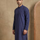 Men’s Cotton Blend Solid Kurta ( HOPKO 5144Navy )