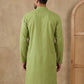 Men’s Cotton Blend Solid Kurta ( HOPKO 5144Olive )