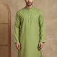 Men’s Cotton Blend Solid Kurta ( HOPKO 5144Olive )