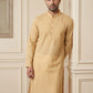 Men's Cotton Blend Striped Kurta ( HOPKO 5207Beige )