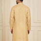 Men's Cotton Blend Striped Kurta ( HOPKO 5207Beige )