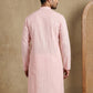 Men's Cotton Blend Striped Kurta ( HOPKO 5207Peach )